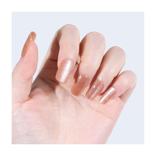 24 Stück Nägel zum Aufkleben, Mandelform/Kurzes Trapez/Mittellang Künstliche Fingernägel, Modisches Muster Press On Nails Kunstnägel zum Aufkleben für Damen von Lamca