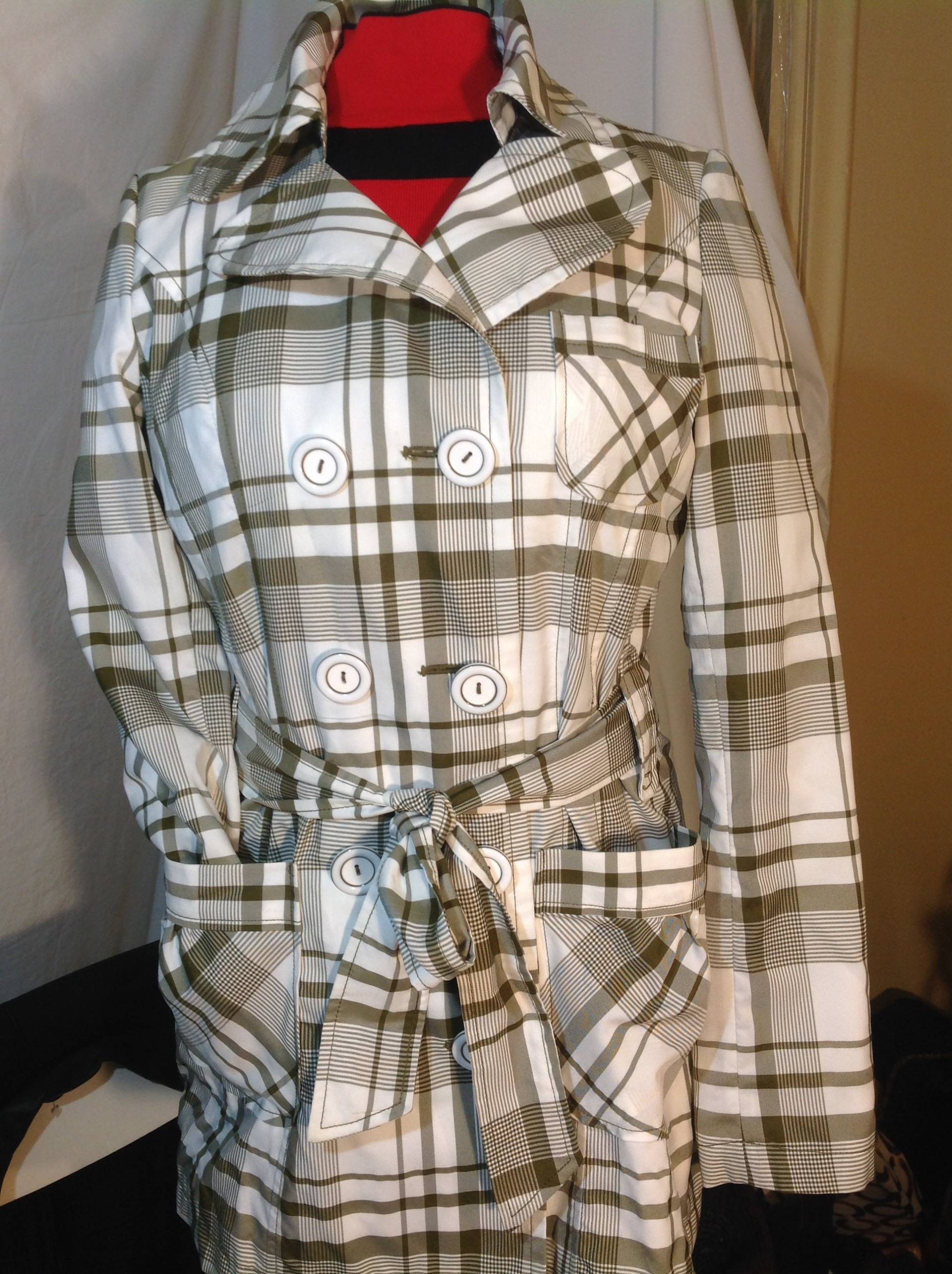 Trenchcoat/Karierter Regenmantel Für Damen Vera Moda/Vintage 1990/Größe L/streetwear/Trendy/Regenmantel von LamereCourage