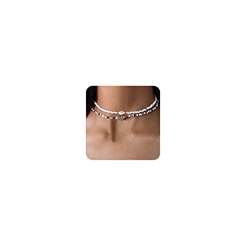 Lameybrt Muschelkette choker kette damen surferkette ethno muschel kette boho schmuck Choker Halskette Weiße Muschelkette (Shell 1) von Lameybrt