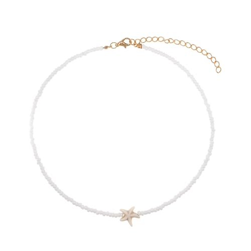 Lameybrt Muschelkette choker kette damen surferkette ethno muschel kette boho schmuck Choker Halskette Weiße Muschelkette (shell 4) von Lameybrt