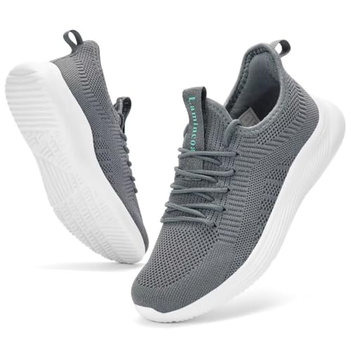 Lamincoa Damen Tennis-Laufschuhe, leicht, Memory-Schaum, Turnschuhe, Jogging- und Freizeit-Sportschuhe, GRAU, 37 EU von Lamincoa