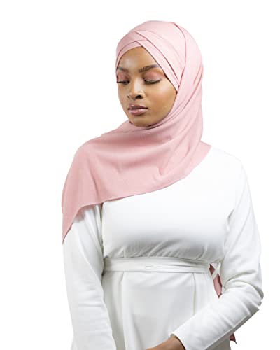 Hijab für den Winter, aus Netzstoff, für muslimische Frauen, gestrickt, altrosa, One size von Lamis Hijab