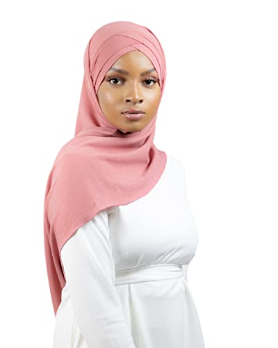 Hijab für den Winter, Netzstoff, Muslimisch, verschleiert, korallenrot, One size von Lamis Hijab