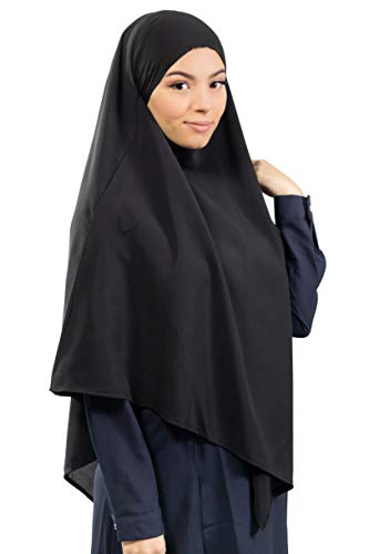 Lamis Hijab – Khimar Hijab – Jilbab für Damen Gr. Einheitsgröße, Schwarz von Lamis Hijab