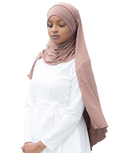 Lamis Hijab - Hijab zum Anziehen, komplett Jersey, braun, 42 von Lamis Hijab