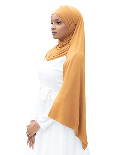 Lamis Hijab - Hijab zum Anziehen, komplett Jersey, senf, 42 von Lamis Hijab