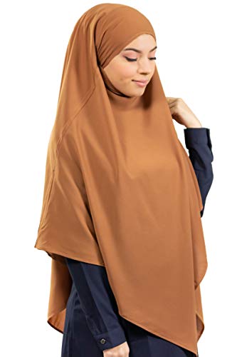 Lamis Hijab – Khimar Hijab – Jilbab für Damen Gr. One size, Ziegelrot von Lamis Hijab