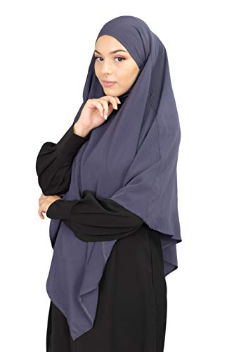 Lamis Hijab – Khimar Hijab – Jilbab für Damen Gr. Einheitsgröße, Blau Figue von Lamis Hijab