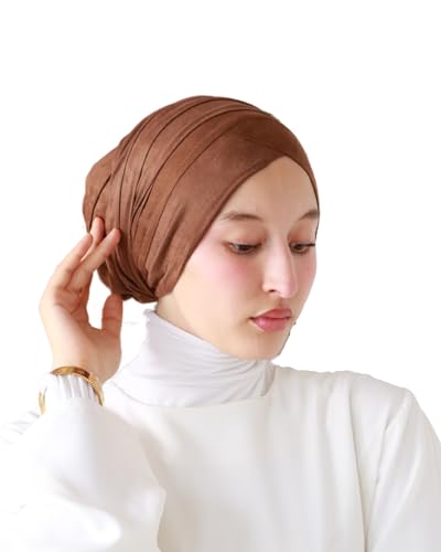 Lamis Hijab Turban aus Wildleder für muslimische Damen, taupe, One size von Lamis Hijab