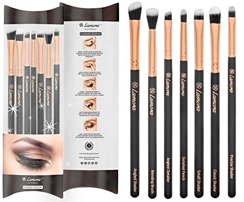 Augenpinsel Lidschattenpinsel Verblender Pinsel Set - Lidschatten Pinselset Makeup Eyeshadow Augen Pinsel Schminkpinsel Set - Ideal Zum Verblenden Von Lidschatten, Puder, Highlighter, Concealer von Lamora