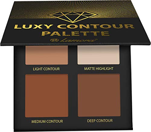Contouring Palette Contour Kit Puder Makeup - 4 Besondere Matte Farben Mit Spiegel - Für Helle & Dunkle Haut - Vegan, Tierversuchsfrei - Perfekte Geschenkidee von Lamora