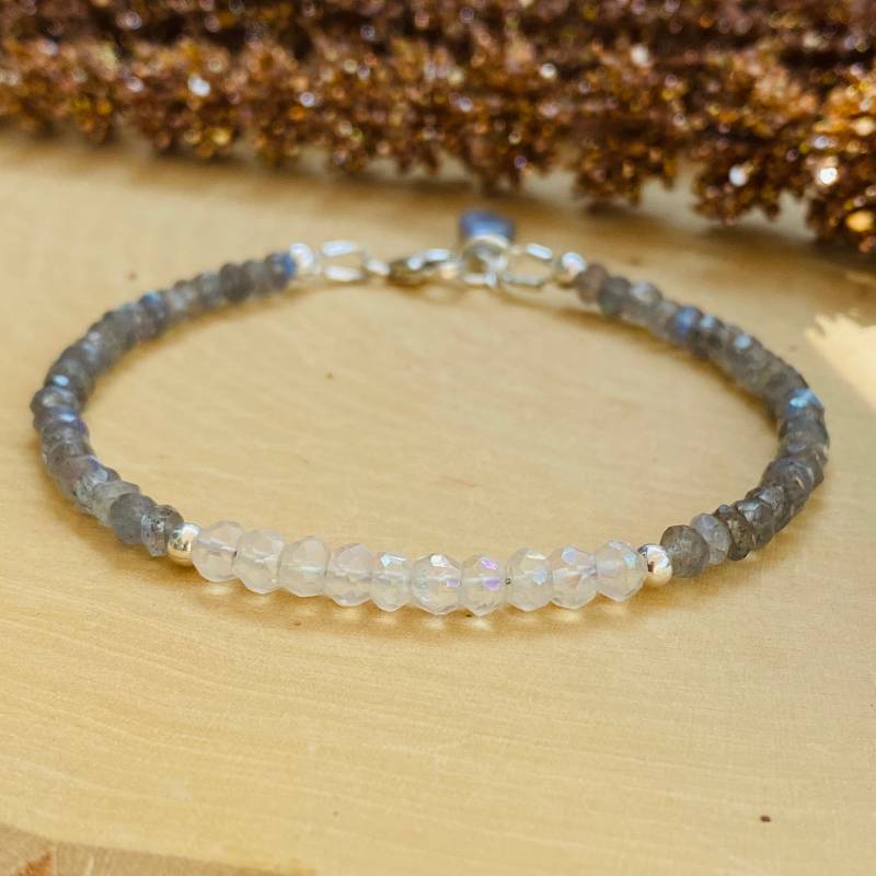 Mondstein Armband Labradorit Regenbogen Perlen Facettierte Edelstein Minimalist Layering Dainty Mondstein Armband Labradorit Regenbogen Perlen Facettierte Edelstein Minimalist Layering Dainty von LamoraJewelryShop