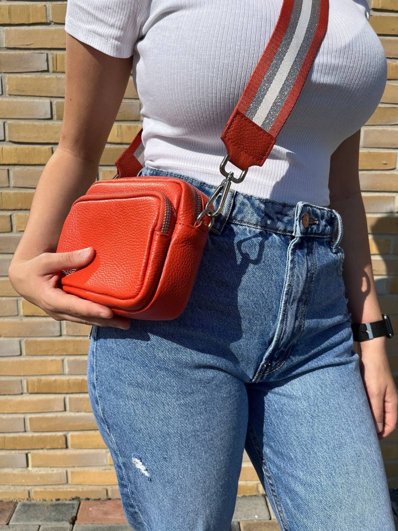 Edler Und Hochwertiger Taschengurt Für Orangene Handtasche , Crossbody Oder Schultergurt Ledertasche Modisch Langlebig Geschenk von LamourducuirDE