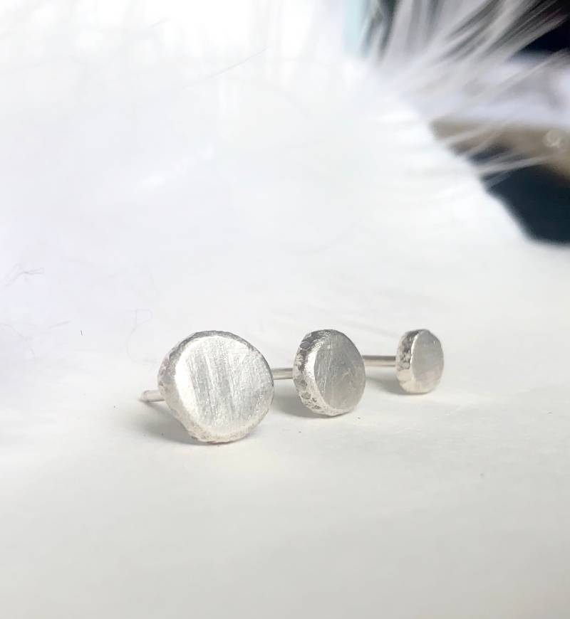 Minimal Silber Ohrstecker | Vintage Silberschmuck Jeden Tag Flache Disc Ohrringe Minimal Silber Ohrstecker | Vintage Silberschmuck Jeden Tag Flache Disc Ohrringe von LamplighterJewelry