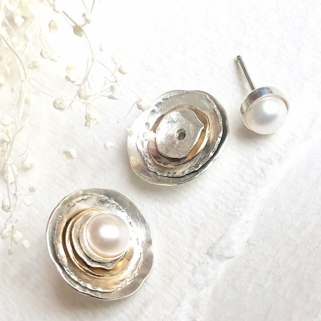 Perle Braut Ohrringe | Ohrstecker Hochzeit Für Ear Jacket Perle Braut Ohrringe | Ohrstecker Hochzeit Für Ear Jacket von LamplighterJewelry
