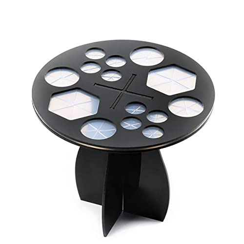 Make -up -Pinsel -Organizer 1PC Make -up Pinselhalterbaum 14 Löcher Pinsel Trockner Organizer Acrylbasis zusammenklappbare Make -up -Pinsel -Ständer Luft Trocknungsturm Kosmetikbürste (schwarz) von Lamppdcor