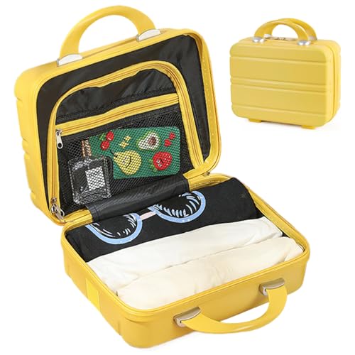 Mini -Koffer 12 Zoll Reißverschluss Make -up -Koffer Hartem Make -up Hülle tragbare Make -up -Tragetasche mit Griffen Handgepäck Koffer für Reisebereiche Frauen Girl Gelb Mini -Koffer 12 Zoll Reißverschluss Make -up -Koffer Hartem Make -up Hülle tragbare Make -up -Tragetasche mit Griffen Handgepäck Koffer für Reisebereiche Frauen Girl Gelb von Lamppdcor
