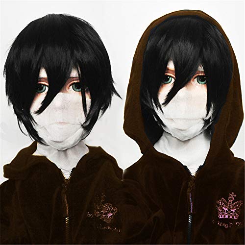 LanTing Angels of Death von Zack cosplay perücke Herren kurz cosplay Wig perücke karneval fasching Halloween Party, schwarz von Vicien