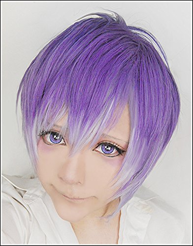 LanTing Cosplay Perücke DIABOLIK LOVERS Sakamaki Kanato Purple Mix Cosplay Party Fashion Anime Human Costume Full wigs Synthetic Haar Heat Resistant Fiber von LanTing