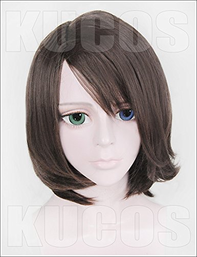 LanTing Cosplay Perücke Final Fantasy X-2 YUNA Brown Perücke Corta Cosplay Party Fashion Anime Human Costume Full wigs Synthetic Haar Heat Resistant Fiber von LanTing