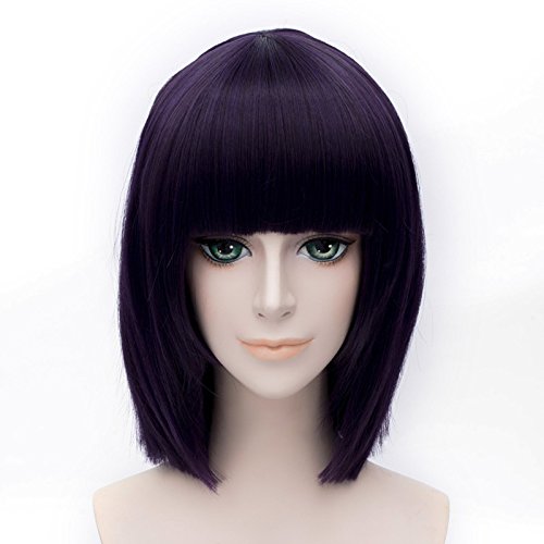 LanTing Cosplay Perücke Sailor Moon Sailor Saturn Purple Perücke Corta Styled Frauen Cosplay Party Fashion Anime Human Costume Full wigs Synthetic Haar Heat Resistant Fiber von LanTing