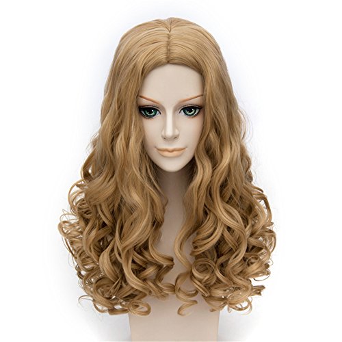 LanTing Cosplay Perücke The Cinderella Brown Lange Perücke Styled Frauen Cosplay Party Fashion Anime Human Costume Full wigs Synthetic Haar Heat Resistant Fiber(style 2) von LanTing