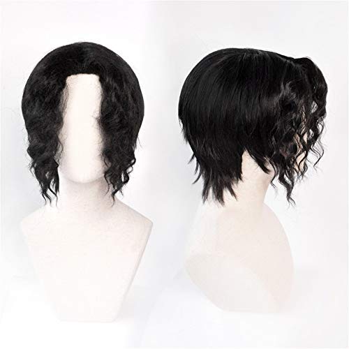 LanTing Demon Slayer: Kimetsu no Yaiba Kibutsuji Muzan Black Wavy Styled Woman Cosplay Party Fashion Anime Human Costume Full wigs Synthetic Hair Heat Resistant Fiber von Vicien
