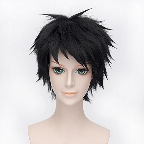 LanTing Free! Swim Club Sosuke Yamazaki Black Short Styled Woman Cosplay Party Fashion Anime Wig von LanTing