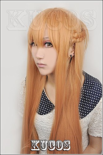 LanTing Cosplay Perücke Sword Art Onlin Y?ki Asuna Brown Lange Perücke Frauen Cosplay Party Fashion Anime Human Costume Full wigs Synthetic Haar Heat Resistant Fiber von LanTing