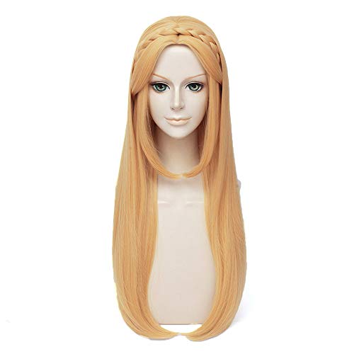 LanTing The Legend of Zelda Princess Gold Long cosplay perücke Frau kurz cosplay Wig perücke karneval fasching Halloween Party 70cm von Vicien