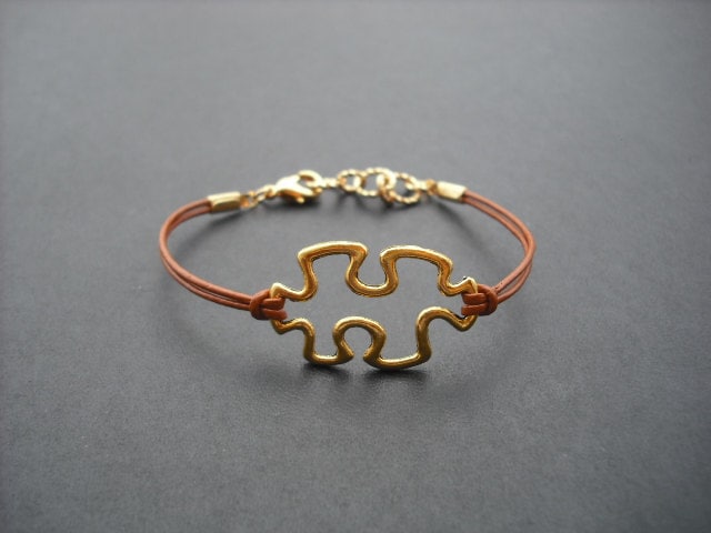 16K Vergoldet Armband, Puzzle-stück-Armband von Lana0Crystal