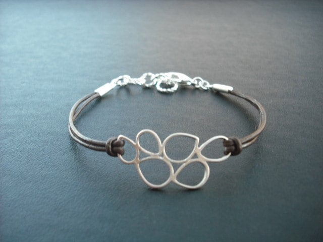 Brautjungfer Armband, Hochzeit, Geschenk, Brautjungferngeschenk, Silber-Armband Mit Multi-Teardroop von Lana0Crystal