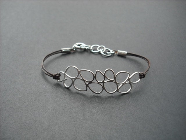 Brautjungfer Armband, Silber Armband Mit Langen Multi-Teardrop von Lana0Crystal