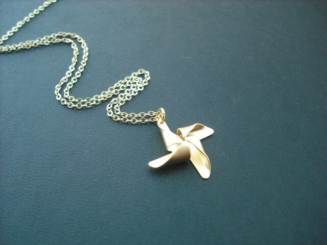 Brautjungfer Halskette, Vergoldet, Windrad-Halskette, Brautjungferngeschenk, Hochzeitsgeschenk von Lana0Crystal