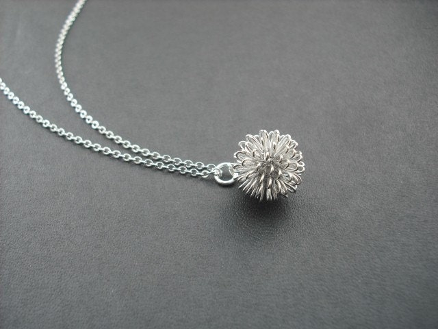 Brautjungfern Halskette, Geschenk, Silber Pusteblume Blumen Mädchen Geburtstagsgeschenk von Lana0Crystal