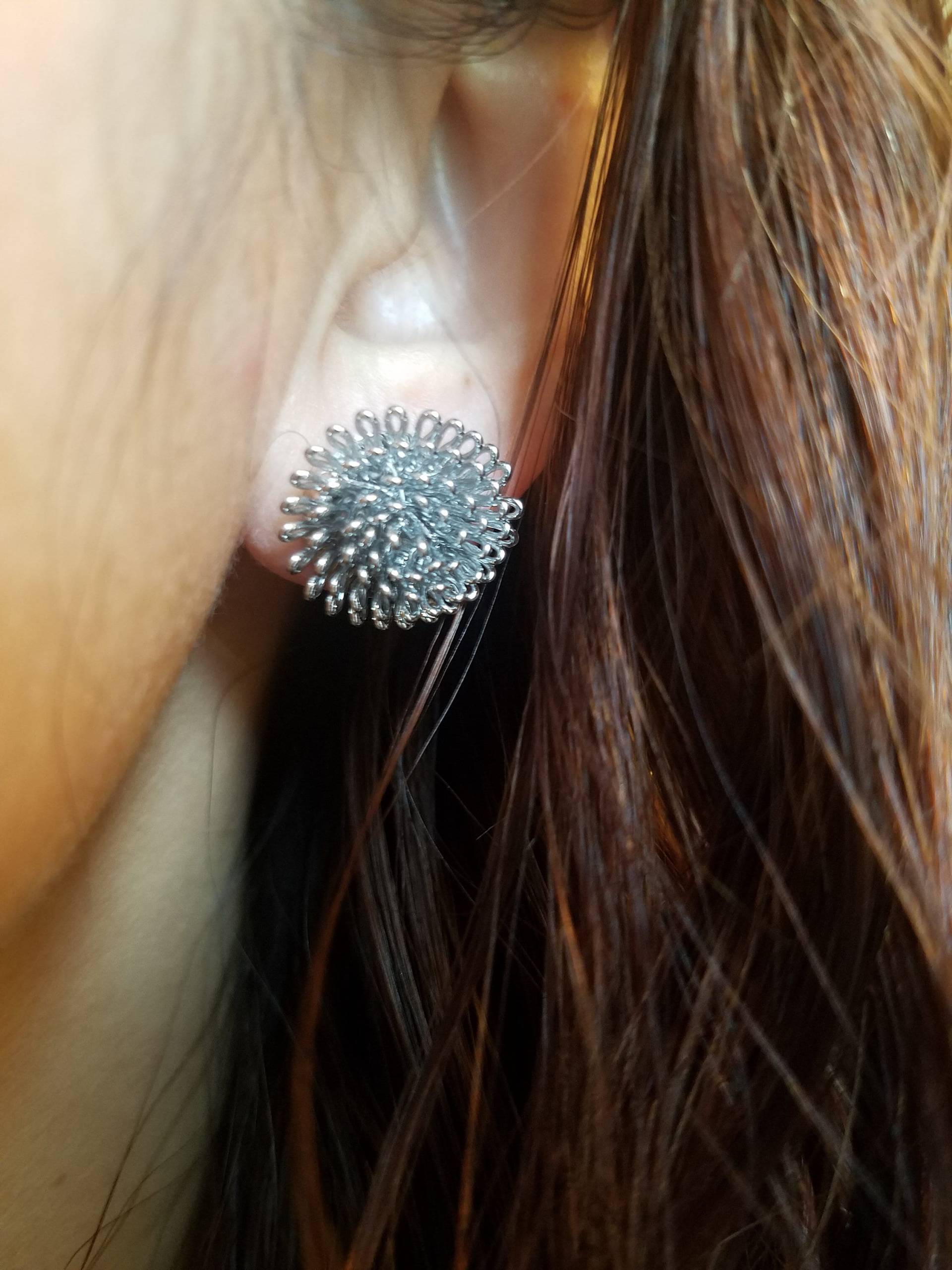 Gold Oder Silber 3D Löwenzahn Ohrstecker Fassung 2 - Sterling Post von Lana0Crystal