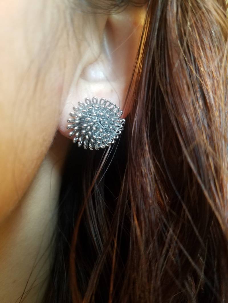 Gold Oder Silber 3D Löwenzahn Ohrstecker Fassung 2 - Sterling Post von Lana0Crystal