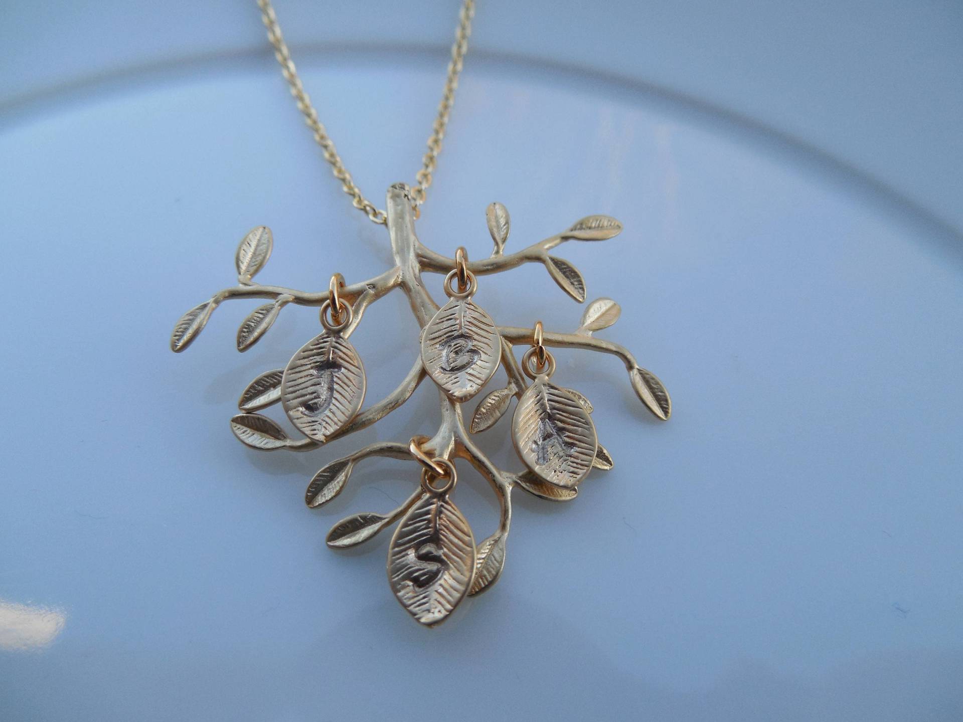 Gold Oder Silber Stammbaum Halskette, Mutter, Großmutter Halskette von Lana0Crystal