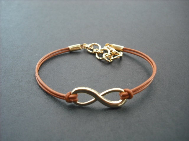 Goldenes Armband, Vergoldet Infinity Freundschaftsarmband von Lana0Crystal