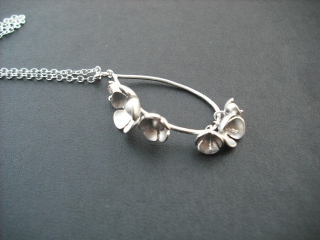 Matt Weiß-Gold Halskette Teardrop - White Vergoldet Kette von Lana0Crystal