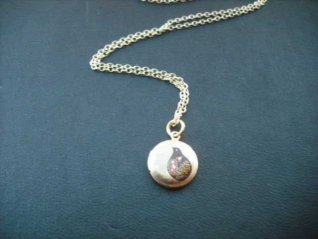 Mini Rebhuhn Medaillon Halskette - 14K Gold Gefüllt von Lana0Crystal