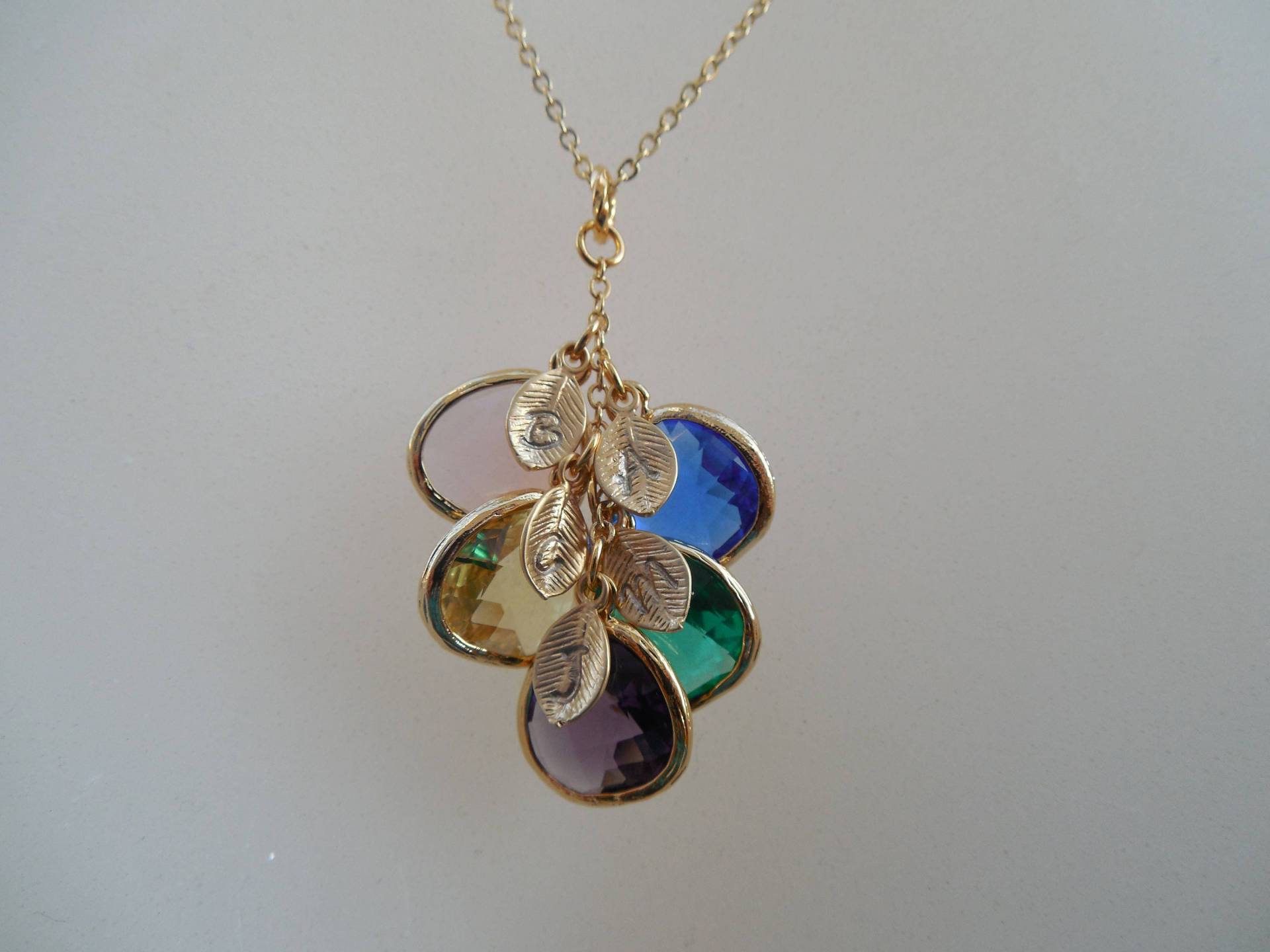 Muttertagsgeschenk - Großmutter Halskette, Familie Gold Oder Silber Birthstone Erste Geburtstagsgeschenk von Lana0Crystal