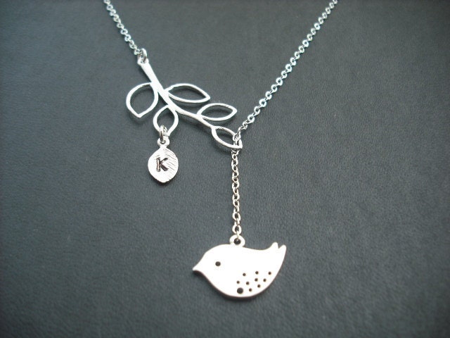 Personalisierte Erste Zweig Und Mod Vogel Lariat - 1 von Lana0Crystal