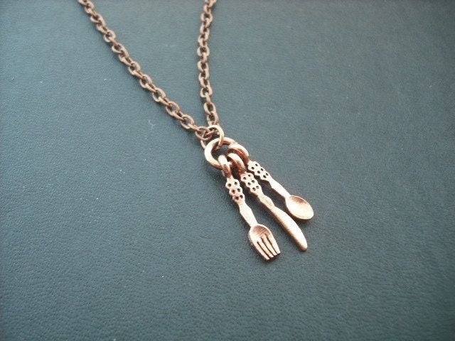 Silber Halskette - Antik Kupfer von Lana0Crystal