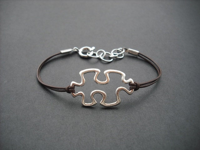 Silber Puzzle Stück Armband von Lana0Crystal