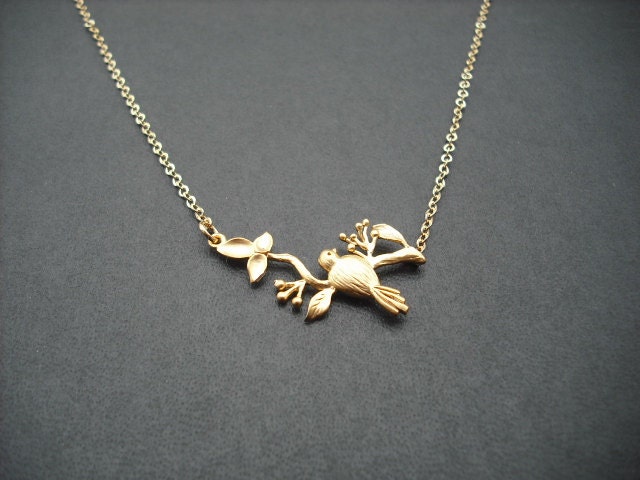 Verkauf - Vogel Auf Einem Zweig 16K Vergoldet Nur Einer Verfügbar von Lana0Crystal