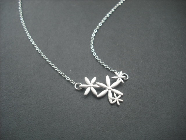 Vier Anschlüsse Halskette - Vergoldet Weissgold Kette von Lana0Crystal