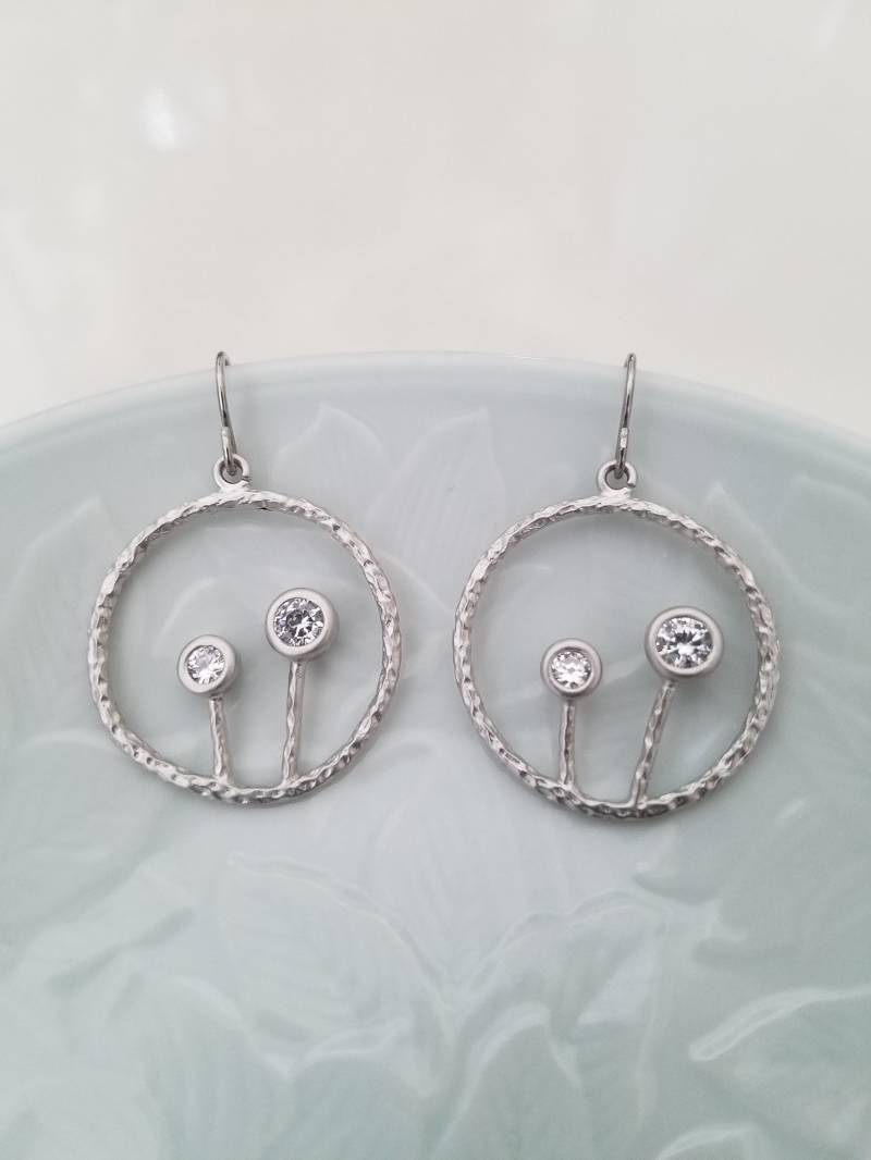 Zwei Kleine Baum in Einem Creolen Vergoldet von Lana0Crystal