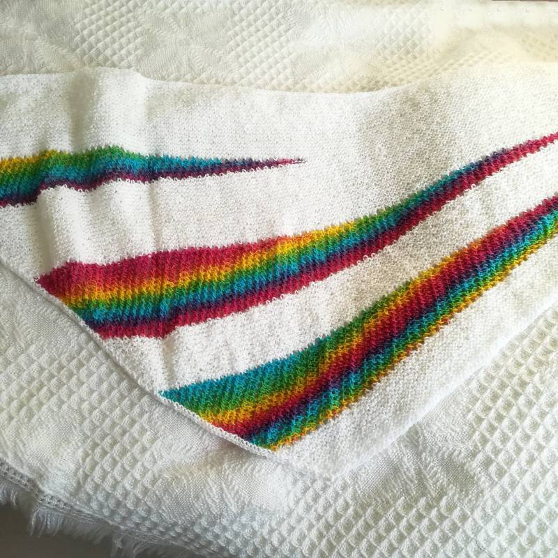 Dreieckstuch, Stola, Tuch; Asymetrisch Gestrickt; von LanaFavorita