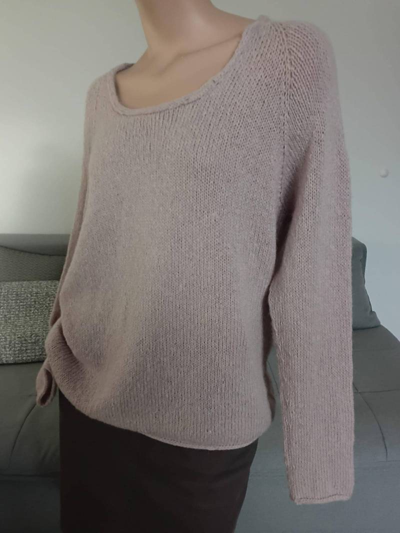 Nahtloser Oversized-strickpullover Aus Alpaka-Merinowolle - Handgestrickter Luxus in Rosenholz von LanaKnaub